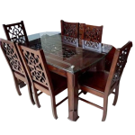 MDF Dining Table, 6 Chair Dining Table,